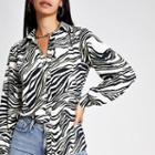 River Island Womens Zebra Print Utility Shirt