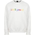 River Island Mens White '100% Proud' Pride Sweatshirt