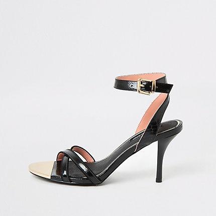 River Island Womens Cross Strap Skinny Heel Sandal