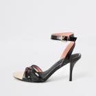 River Island Womens Cross Strap Skinny Heel Sandal