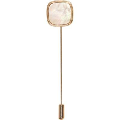 River Island Mens Gold Tone Shell Lapel Pin