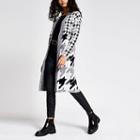 River Island Womens Printed Knitted Longline Cardigan