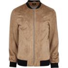 River Island Mens Big And Tall Faux Suede Bomber Jacket