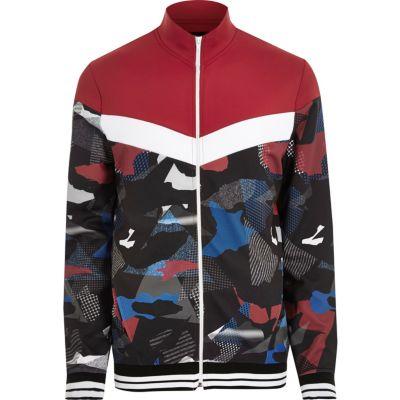River Island Mens Camo Print Track Jacket