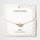 River Island Womens Whtie Gem April Birthstone Bracelet