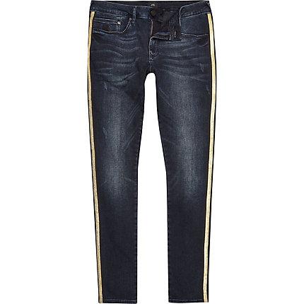 River Island Mens Big And Tall Tape Ultra Skinny Jeans