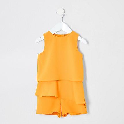 River Island Mini Girls Frill Playsuit