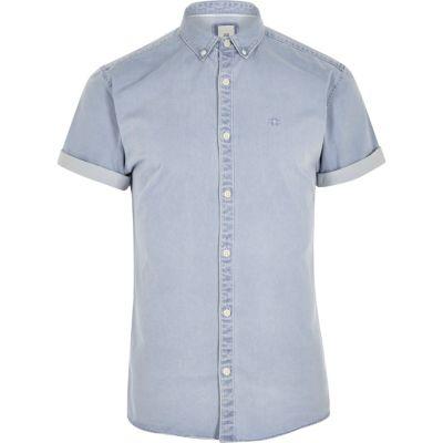 River Island Mens Wasp Muscle Fit Denim Shirt