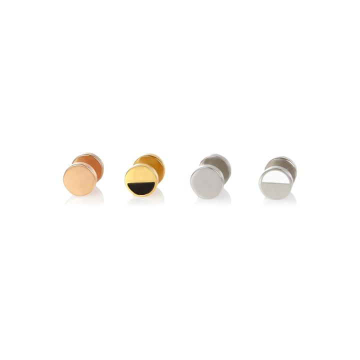 River Island Mensmixed Disc Plug Stud Earrings