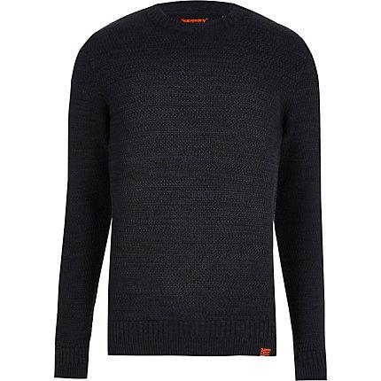 River Island Mens Superdry Crew Neck Jumper
