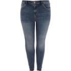 River Island Womens Plus Amelie Frayed Super Skinny Jeans