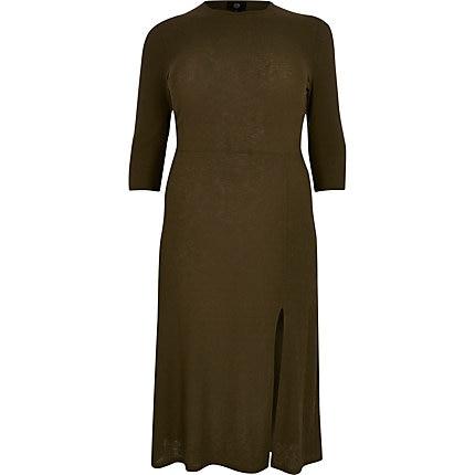 River Island Womens Plus Long Sleeve Midi Dress