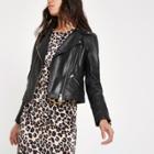 River Island Womens Leather Fitted Biker Jacket