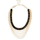 River Island Womens Gold Tone Woven Chain Necklace