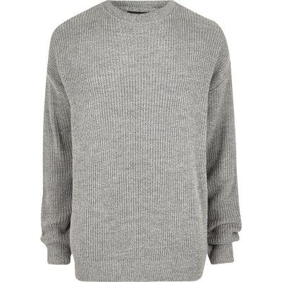 River Island Mens Big And Tall Oversized Fisherman Jumper