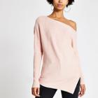 River Island Womens Cable Knitted Asymmetric Jumper