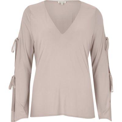 River Island Womens Tie Sleeve V-neck