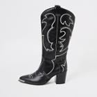 River Island Womens High Leg Heel Cowboy Boots