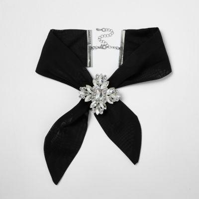 River Island Womens Jewel Embellished Tie Choker