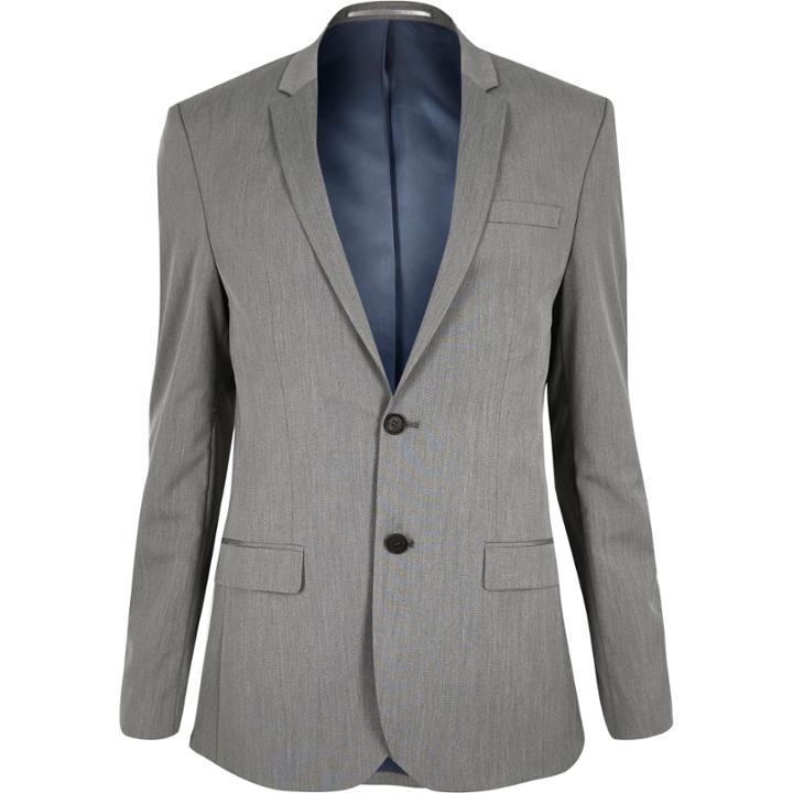 River Island Mensgrey Skinny Fit Suit Jacket