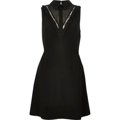 River Island Womens Lace And Frill Dress