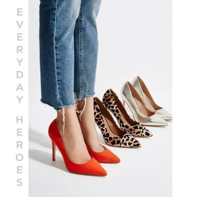 River Island Womens Faux Suede Pumps
