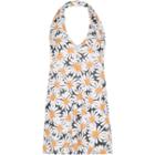 River Island Womens Daisy Print Halter Longline Top