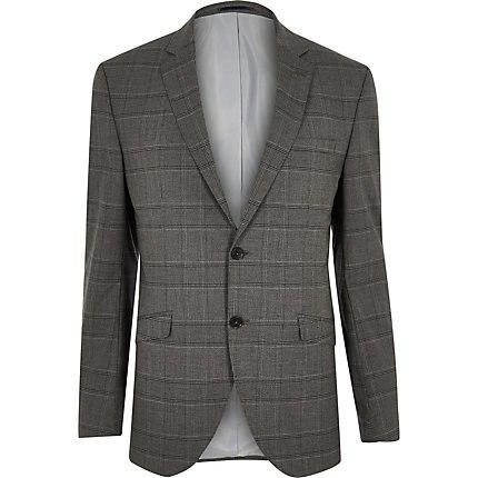 Mens Jack And Jones Check Suit Jacket