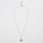 River Island Mens Silver Tone Ri Coin Necklace