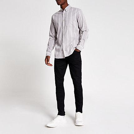 Mens Jack And Jones Stripe Regular Fit Shirt