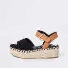 River Island Womens Contrast Espadrille Wedge Sandals