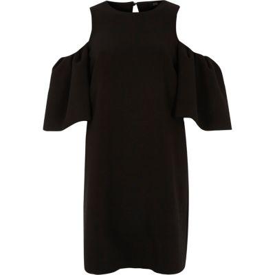 River Island Womens Cold Shoulder Short Sleeve Swing Dress