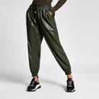 River Island Womens Petite Faux Leather Joggers