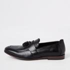 River Island Mens Wide Fit Ri Monogram Tassel Loafers