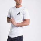 River Island Mens White Concept 'mcmlx' Slim Fit T-shirt