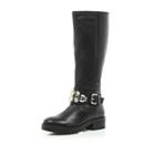 River Island Womens Leather Embellished Knee High Boots