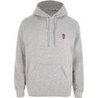 River Island Mens Marl Rose Print Hoodie