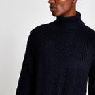 River Island Mens Slim Fit Knitted Roll Neck Jumper
