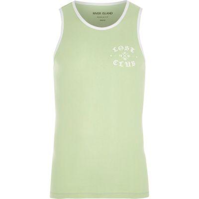 River Island Mens 'lost Club' Muscle Fit Ringer Vest