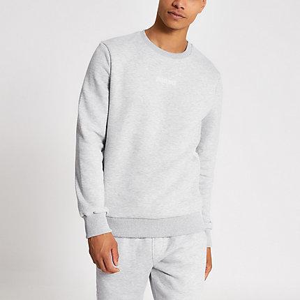 River Island Mens 'undefined' Embroidered Tape Sweatshirt