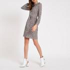 River Island Womens Print Tie Waist Shirt Dress