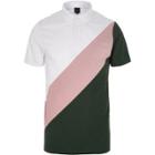 River Island Mens Block Diagonal Stripe Polo Shirt