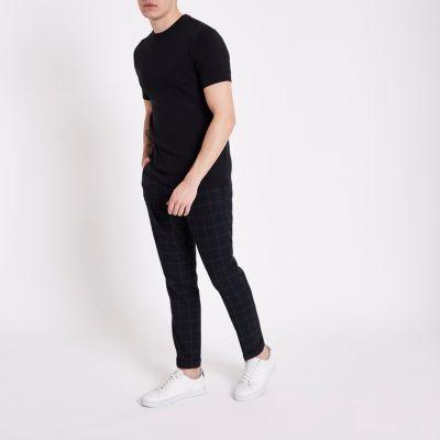 River Island Mens Cable Muscle Fit T-shirt