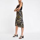 River Island Womens Camo Bias Cut Midi Skirt