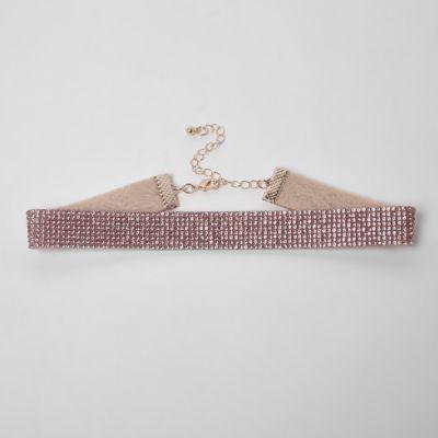 River Island Womens Heatseal Diamante Choker