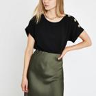 River Island Womens Faux Button T-shirt