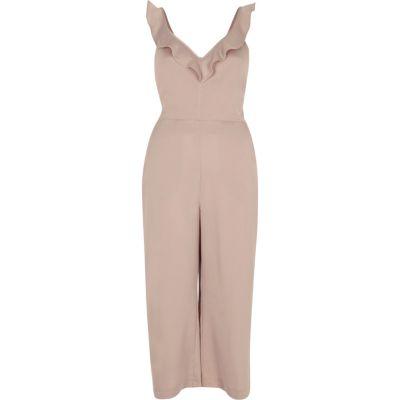 River Island Womens Tie Back Culotte Jumpsuit