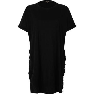 River Island Womens Frill Longline T-shirt
