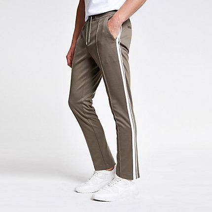 River Island Mens Skinny Tape Trousers