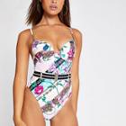 River Island Womens Floral Print Swimsuit